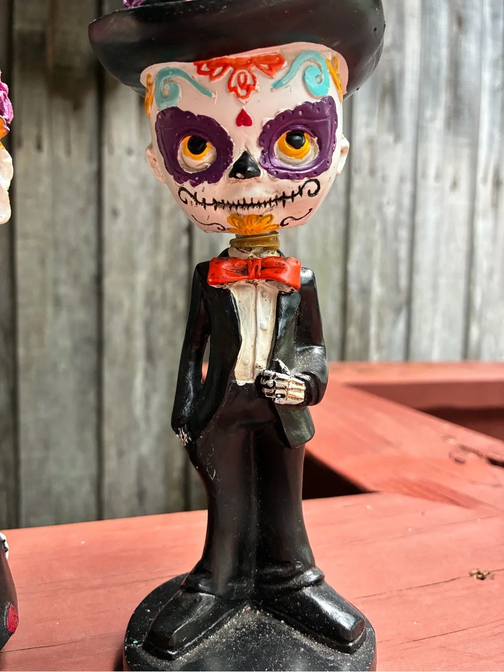 Day of the Dead Bride & Groom Figurine Set - Black